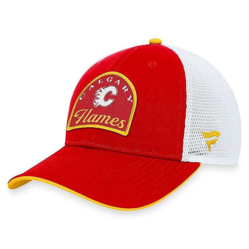 Mens Fanatics Branded Red/White Calgary Flames Fundamental Adjustable Hat Product Image