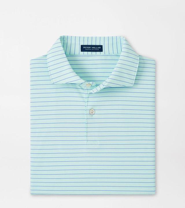 Peter Millar Mens Duet Performance Jersey Polo | Color: Capri Breeze | Size: M Product Image