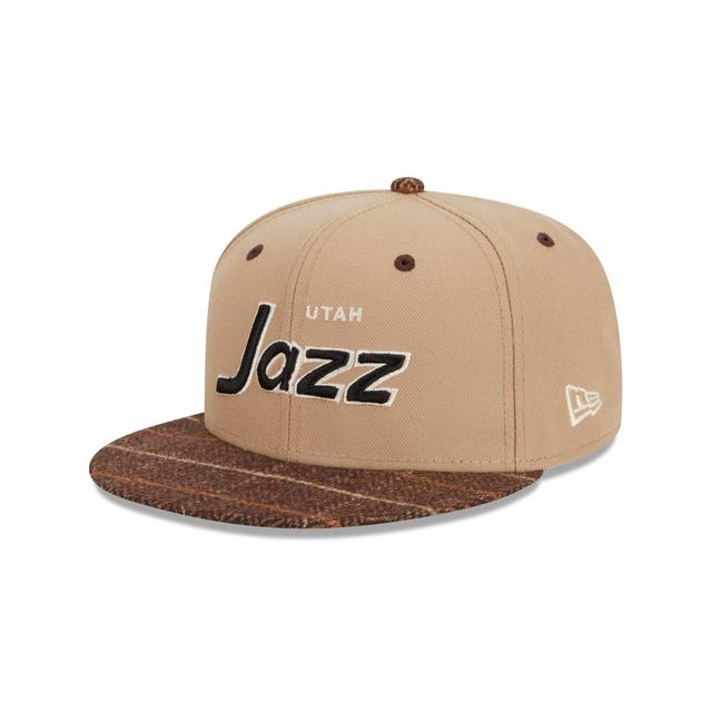 Utah Jazz Traditional Check 9FIFTY Snapback Hat Male Product Image