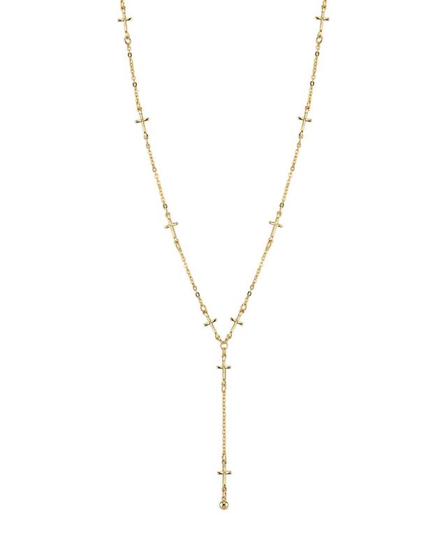 1928 14k Gold-Plated Cross Y Necklace, Womens Product Image