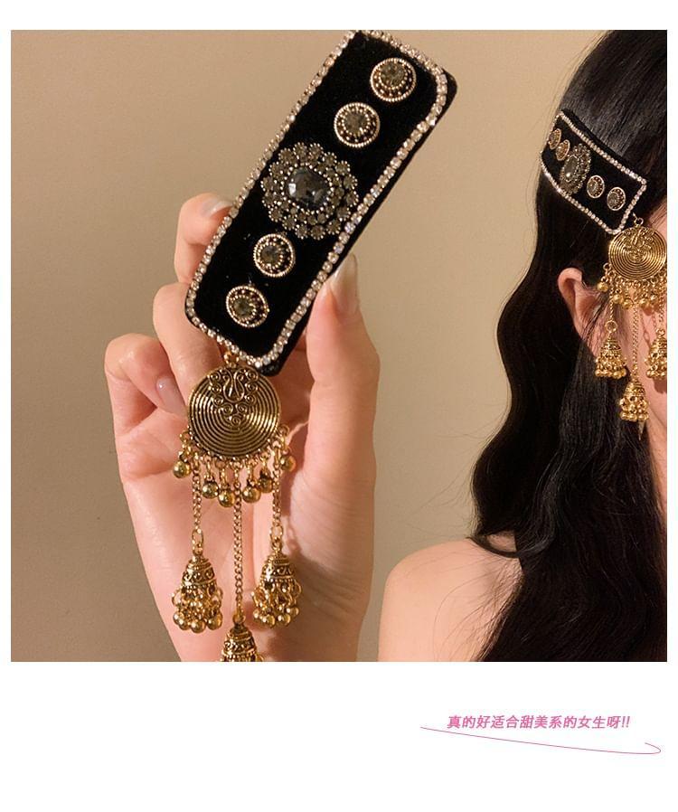 Rhinestone Beaded Hair Clip / Set Product Image