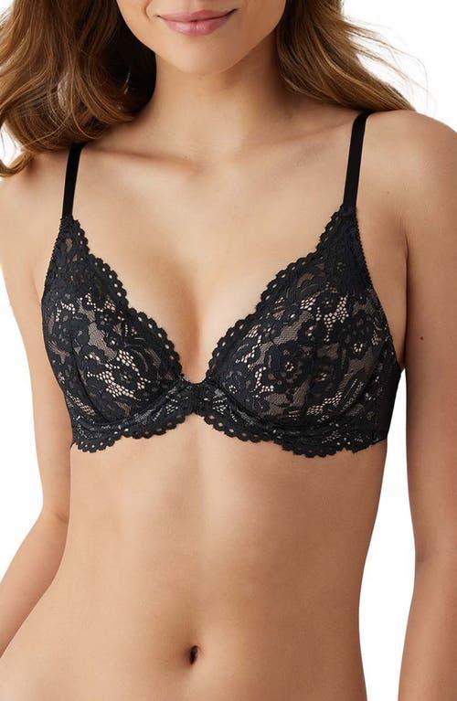 b. temptD by Wacoal Ciao Bella Plunge Neck Lace T-Shirt Bra Product Image