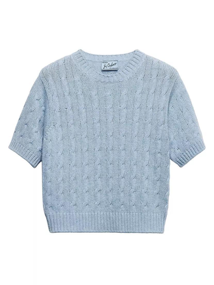 Cable-Knit Cashmere Sweater Product Image