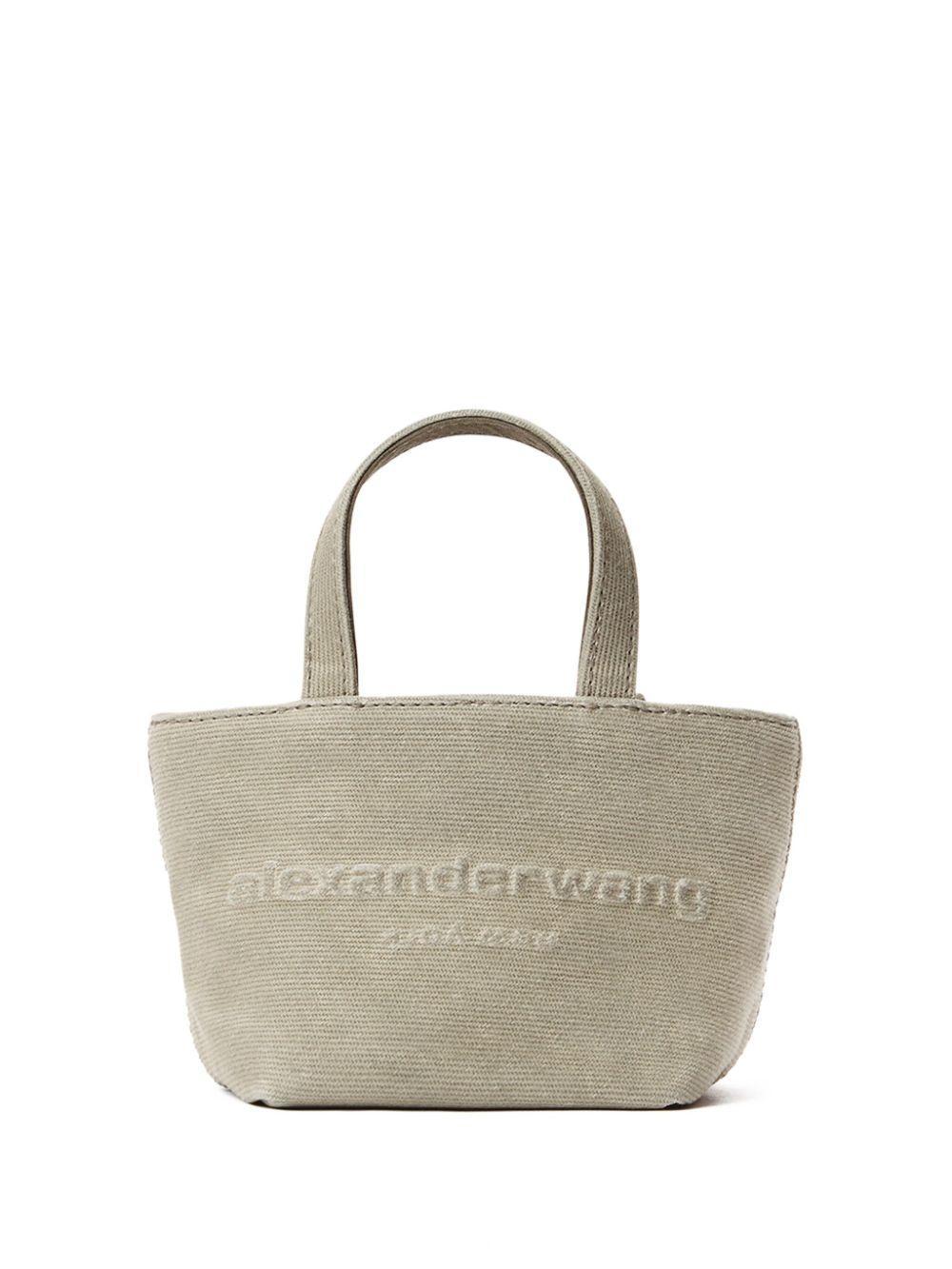 mini Punch logo-embossed leather tote bag Product Image