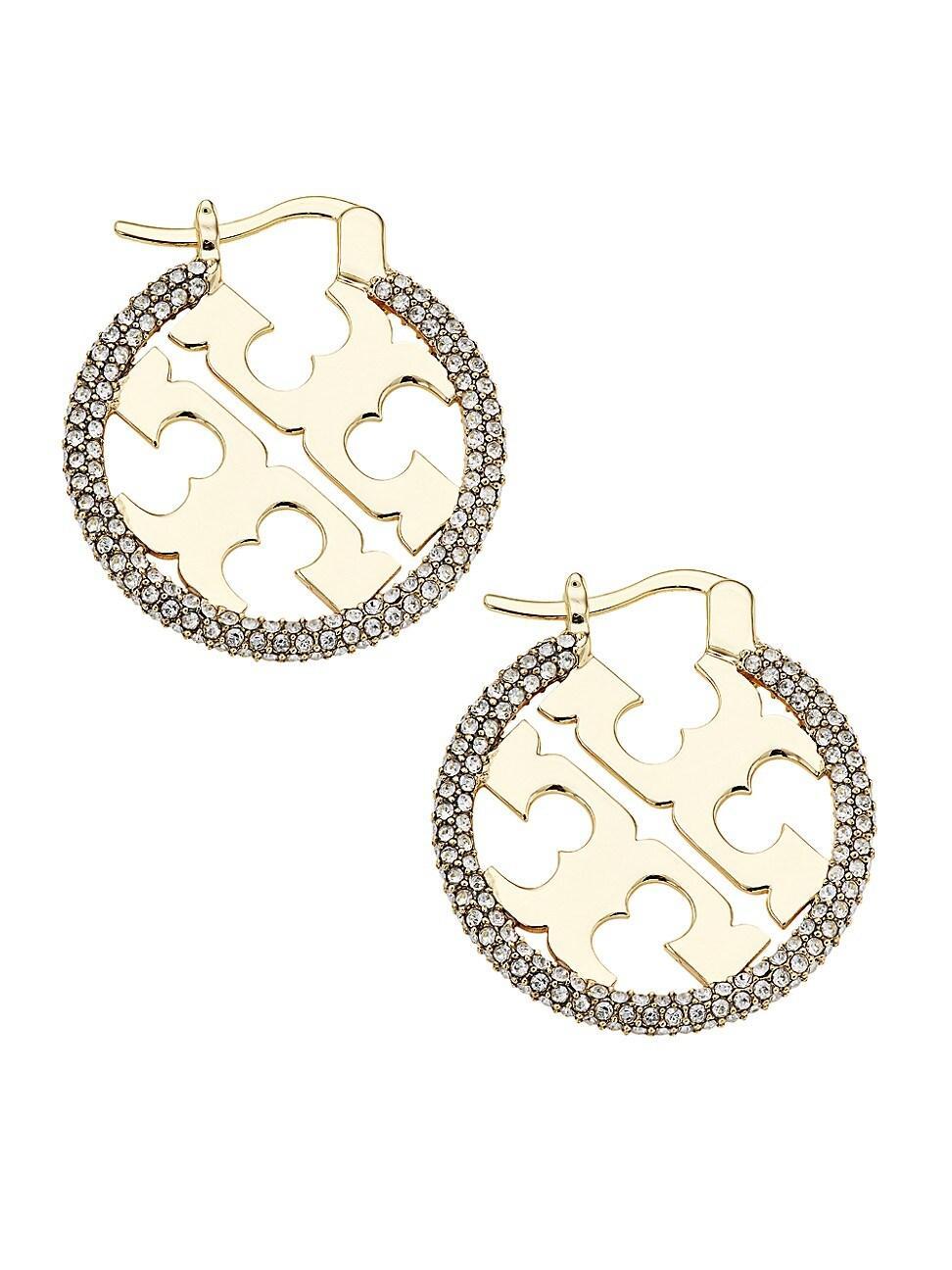 Tory Burch Miller Pav Hoop Earrings Product Image