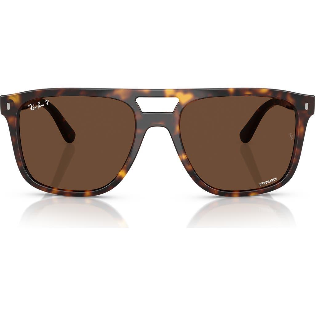 RAY BAN Ray-ban 58mm Polarized Square Sunglasses In Havana Product Image