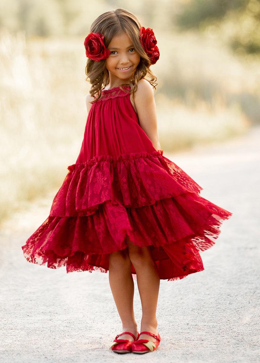 Catrina Dress in Crimson Product Image