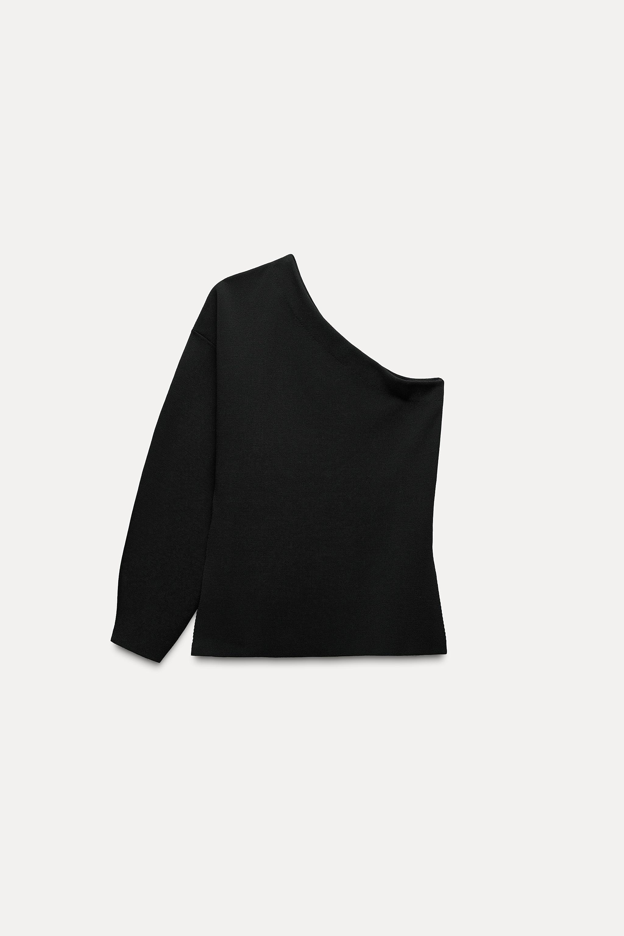 ASYMMETRIC KNIT TOP Product Image