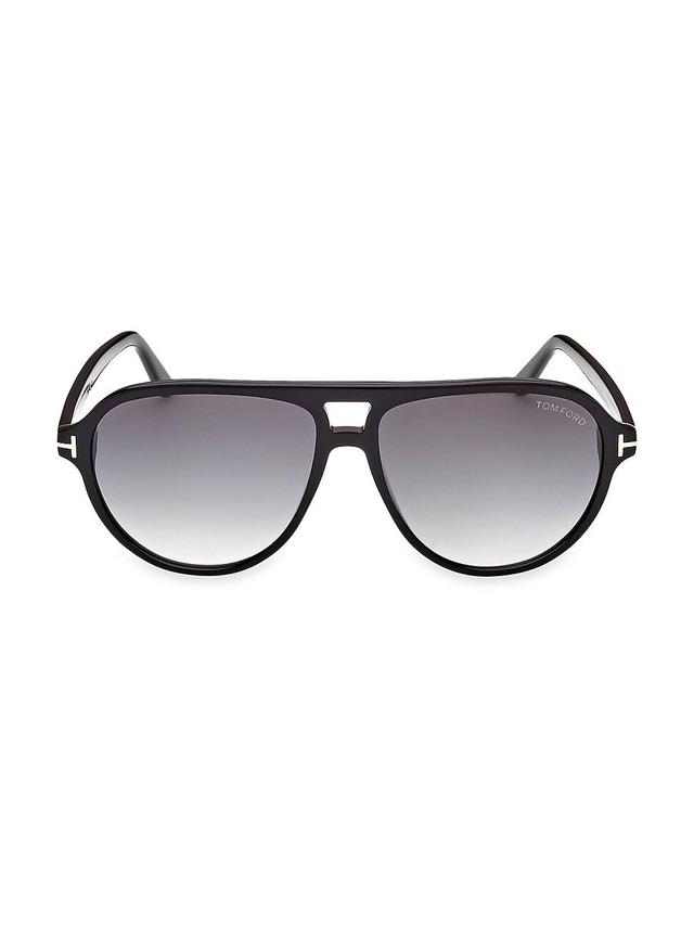 Mens Jeffrey 60MM Aviator Sunglasses Product Image