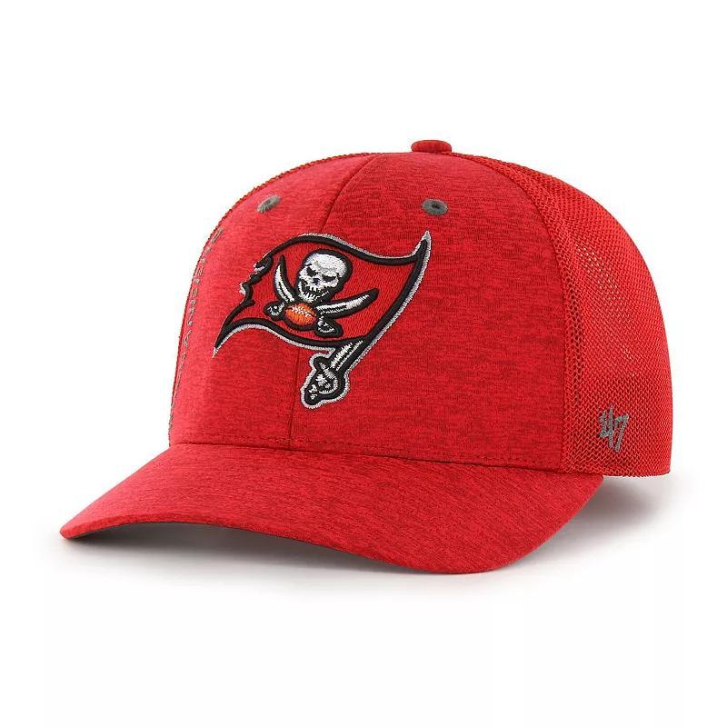 Mens 47 Brand Red Tampa Bay Buccaneers Pixelation Trophy Flex Hat Product Image