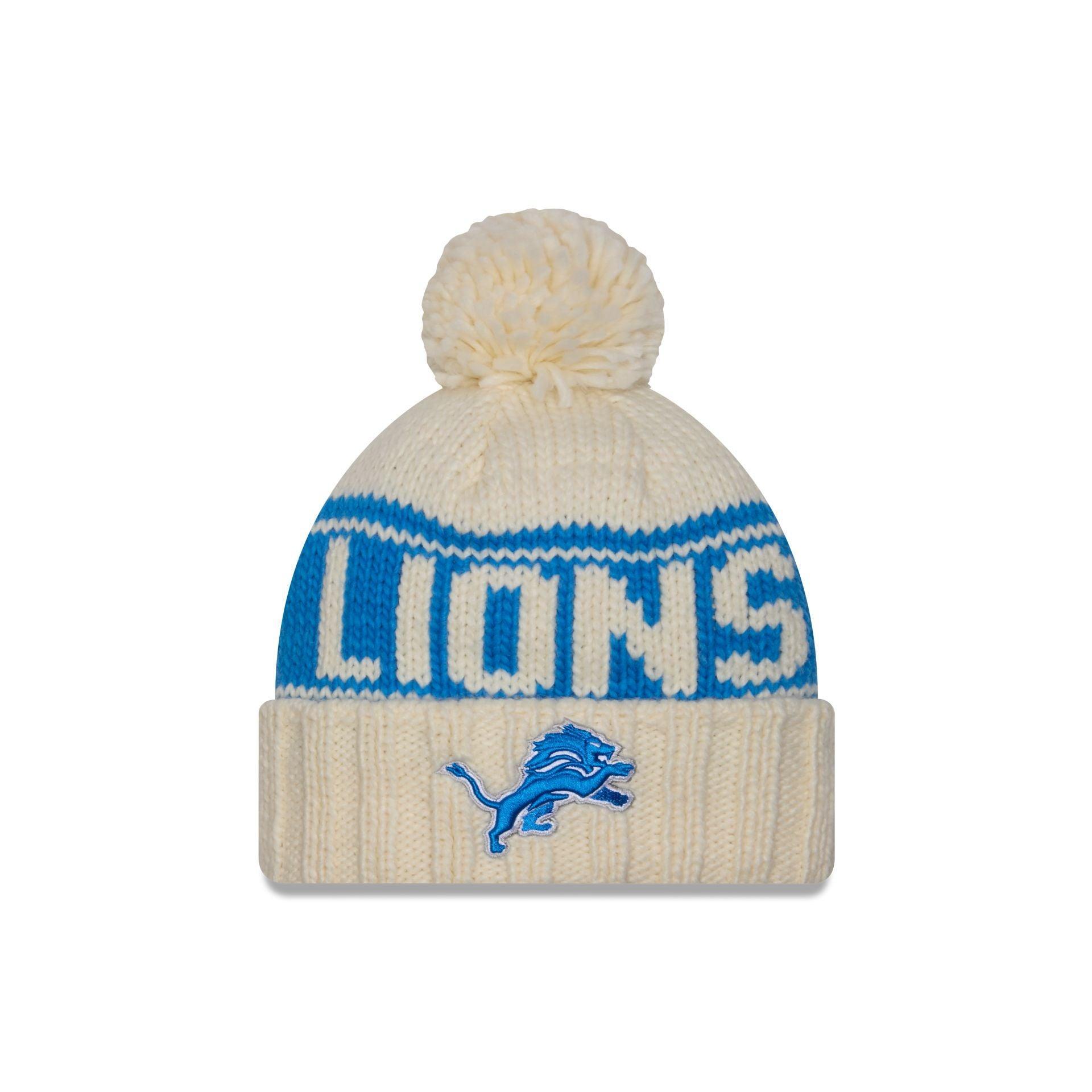 Detroit Lions 2024 Cold Weather Chrome Pom Knit Hat Female Product Image