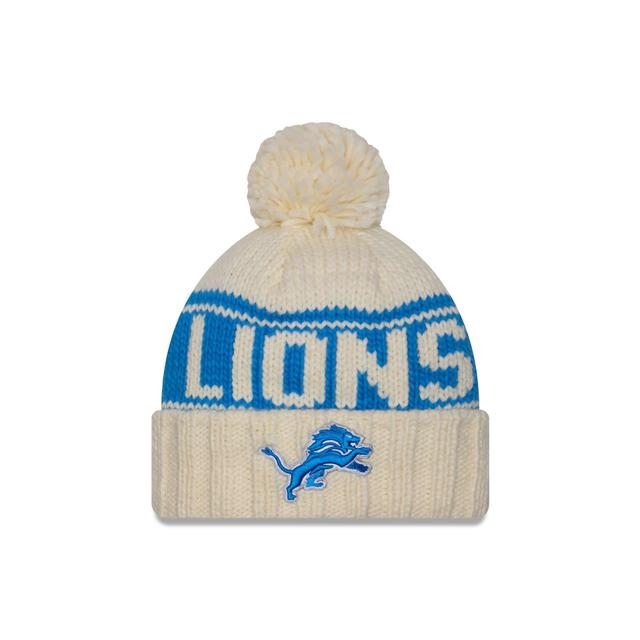 Detroit Lions 2024 Cold Weather Chrome Pom Knit Hat Female Product Image