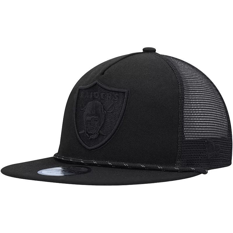 Mens New Era Black Las Vegas Raiders Illumination Golfer Snapback Trucker Hat Product Image