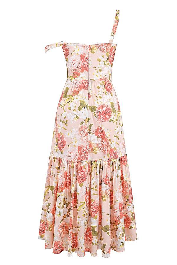 Elia Pink Peony Print Cotton Midi Sundress Product Image