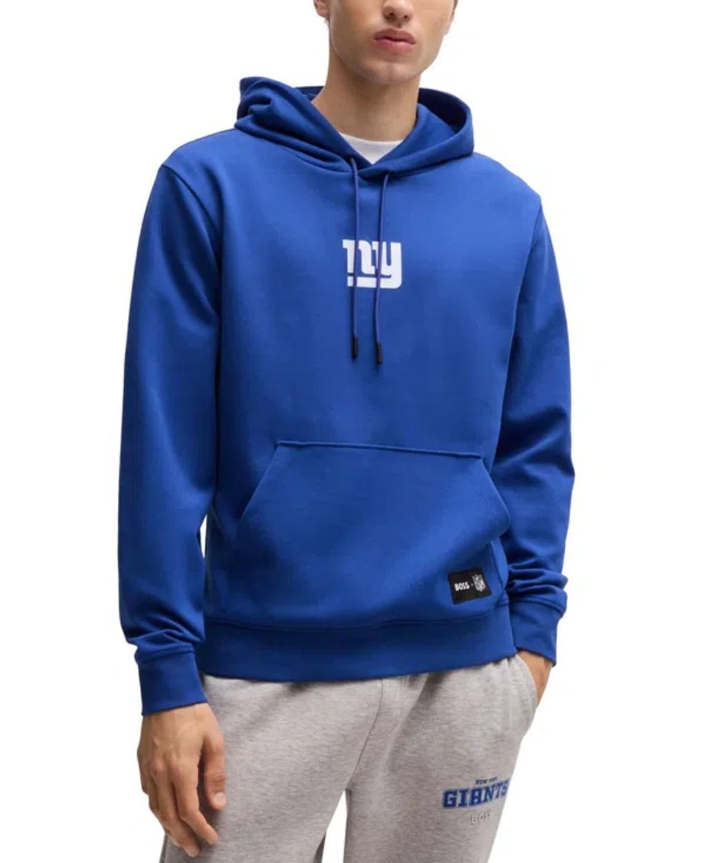 HUGO BOSS Boss X Nfl Interlock Hoodie With Special Branding In Giants Product Image