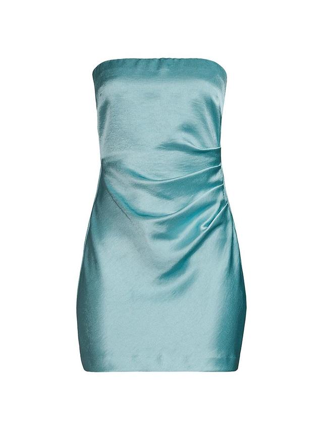 Womens Symone Satin Strapless Minidress Product Image