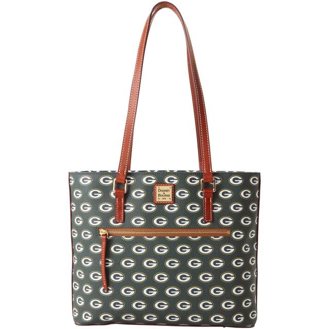 Dooney & Bourke Womens NFL Packers Coated Cotton Shopper Bag in Green Product Image