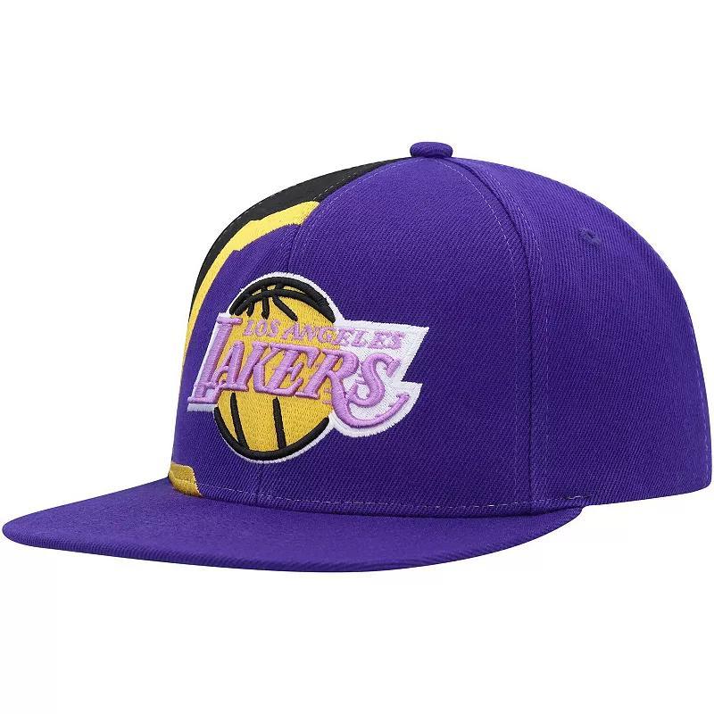 Mens Mitchell & Ness Los Angeles Lakers Hardwood Classics Retroline Snapback Hat Product Image