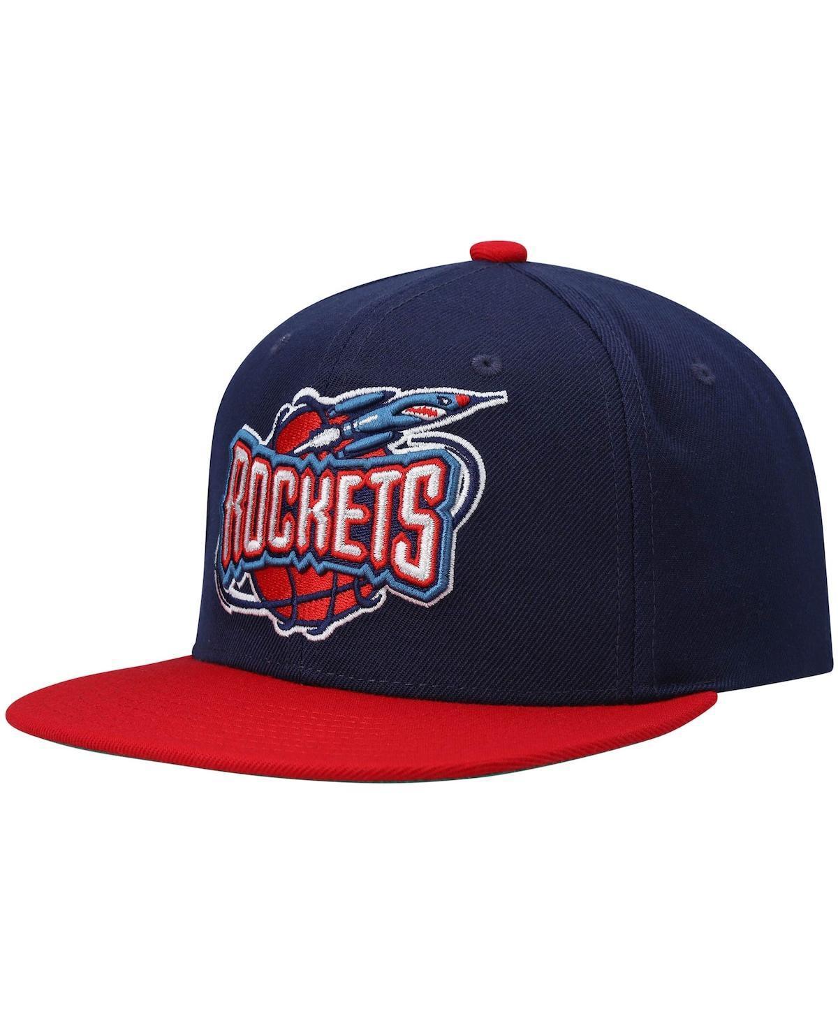 Mens Mitchell & Ness /Red Houston Rockets Hardwood Classics Team Two-Tone 2.0 Snapback Hat, Blue Product Image