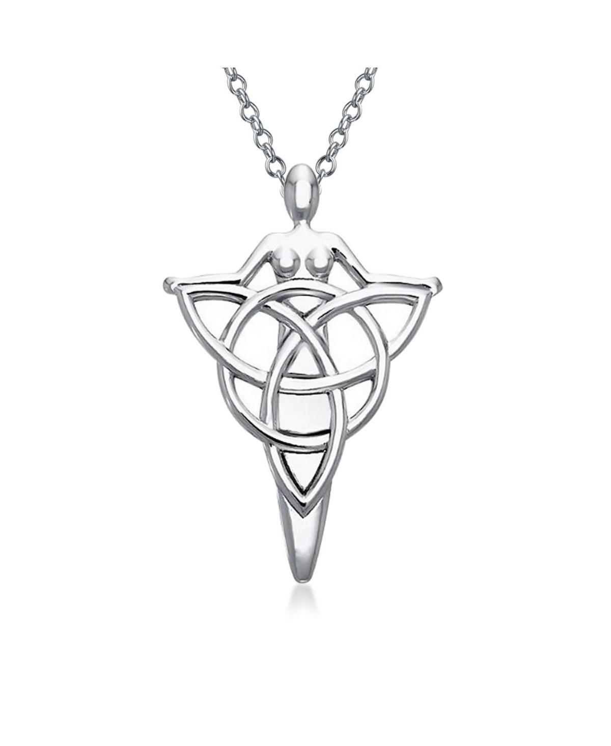 Bling Jewelry Irish Triquetra Large Celtic Ancient Divine Deity Danu Goddess Of Tree Protector Of Land Pendant Necklace For Women Sterling Silver - Gr Product Image