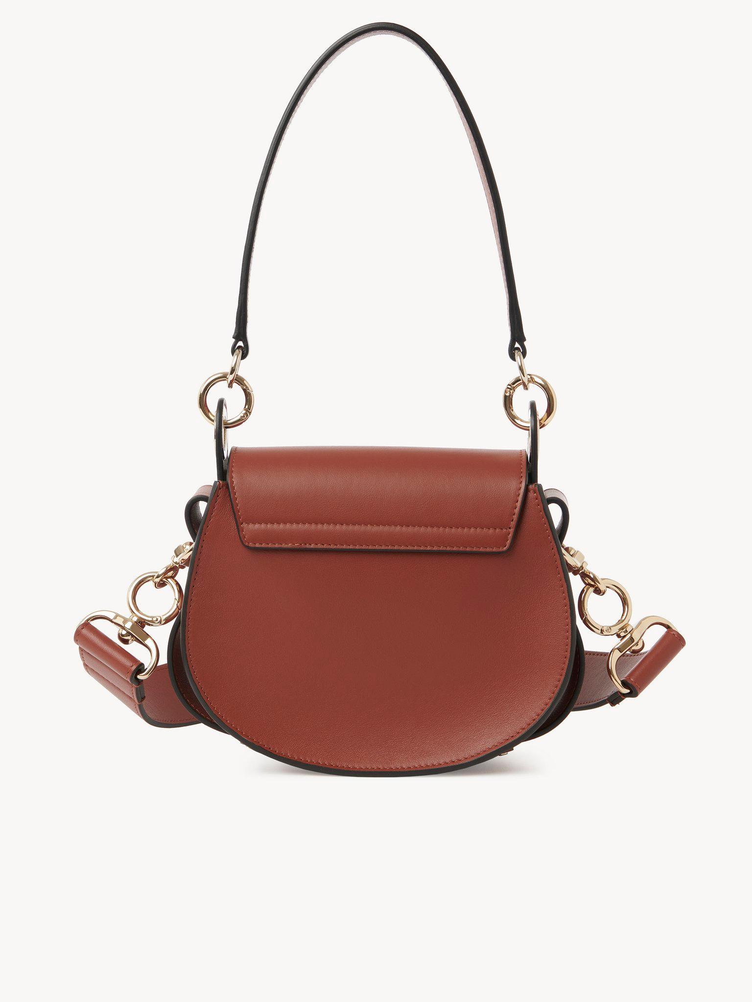 Small Tess bag in shiny & suede leather Product Image