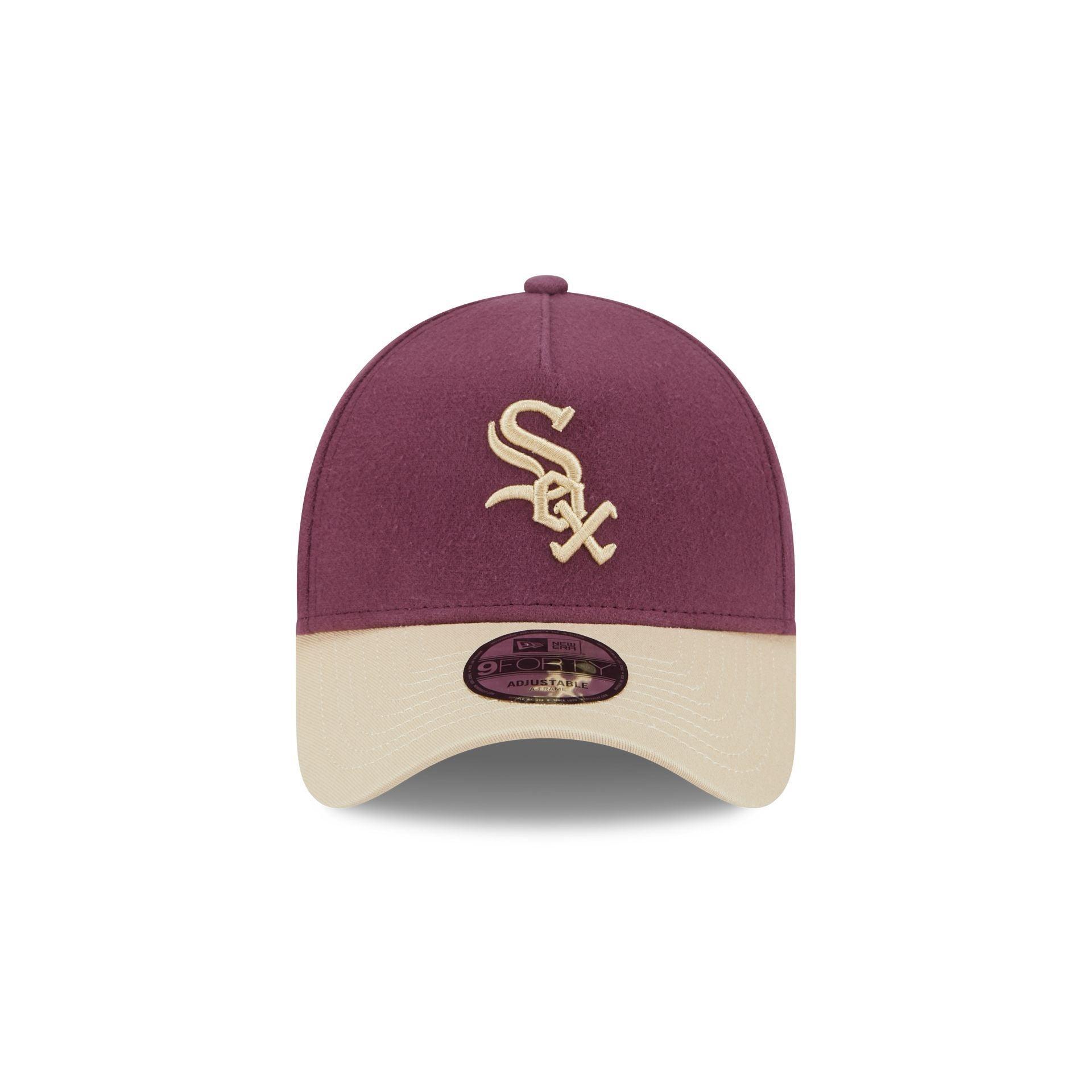 Chicago White Sox Moleskin Crown Maroon 9FORTY A-Frame Snapback Hat Male Product Image