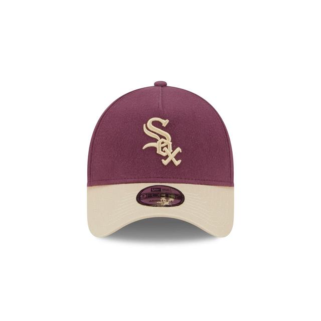 Chicago White Sox Moleskin Crown Maroon 9FORTY A-Frame Snapback Hat Male Product Image