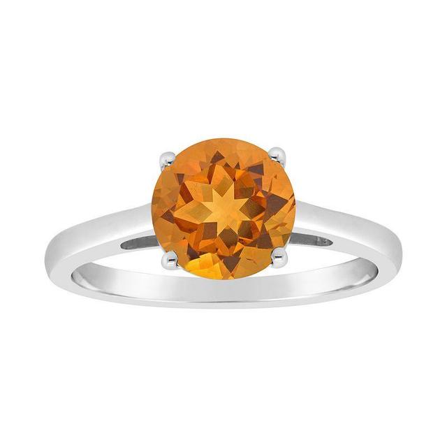 Alyson Layne Sterling Silver Citrine Solitaire Ring, Womens Product Image