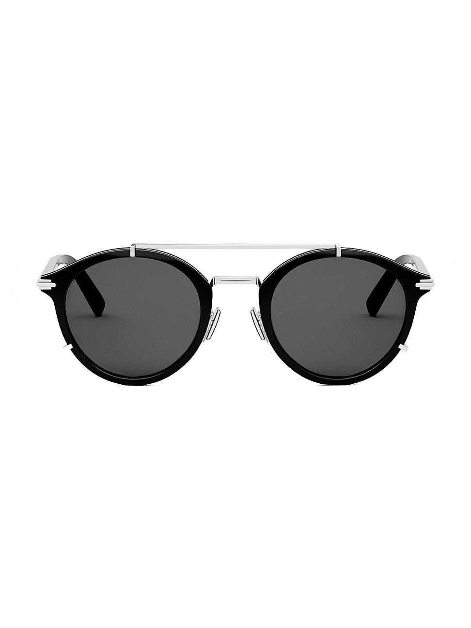 Mens Diorblacksuit R7U 50MM Round Sunglasses Product Image