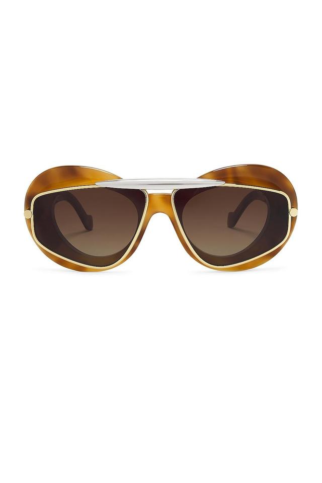 Bottega Veneta Intrecciato Sunglasses in White Product Image