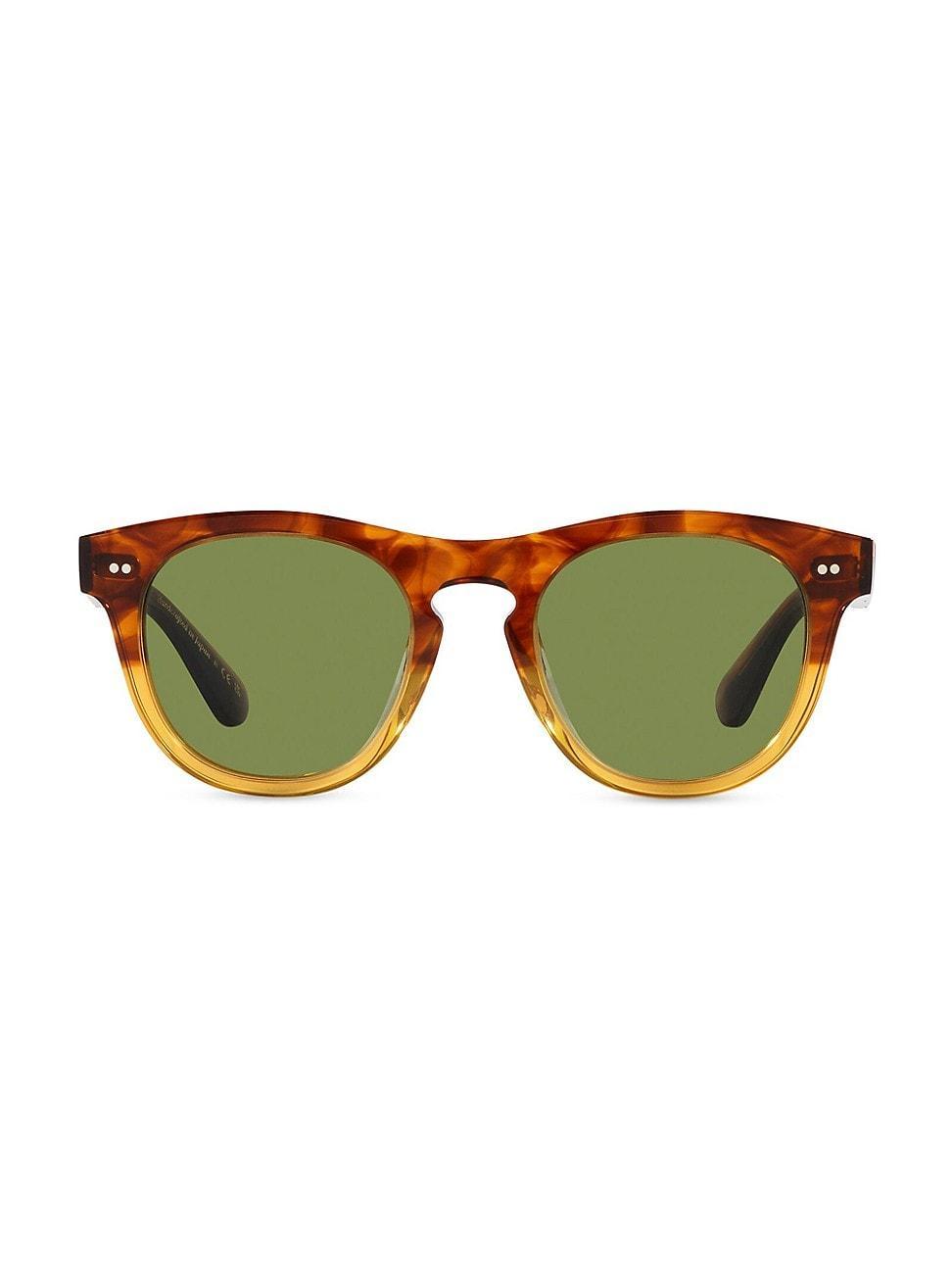 Mens Oliver Peoples Rorke 47MM Round Photochromic Sunglasses Product Image