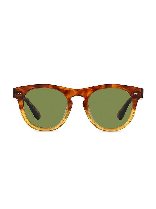 Mens Oliver Peoples Rorke 47MM Round Photochromic Sunglasses Product Image