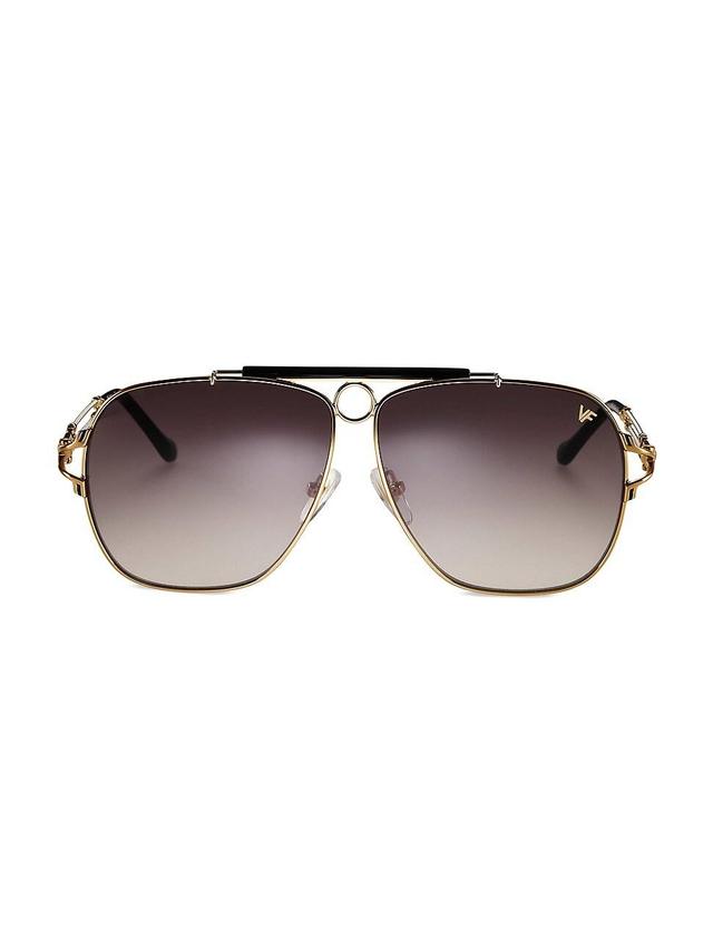 Mens Sniper 54MM 24K-Gold-Plated Metal Sunglasses Product Image