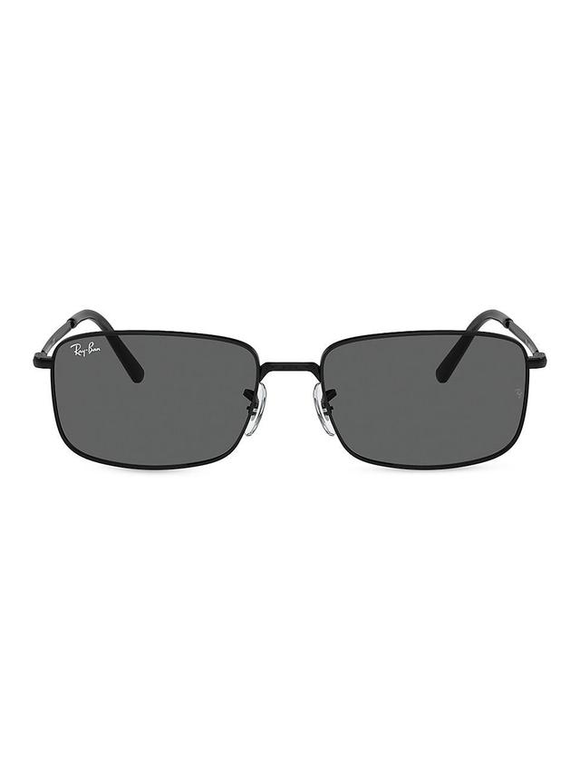 Mens RB3717 60MM Metal Rectangular Sunglasses Product Image