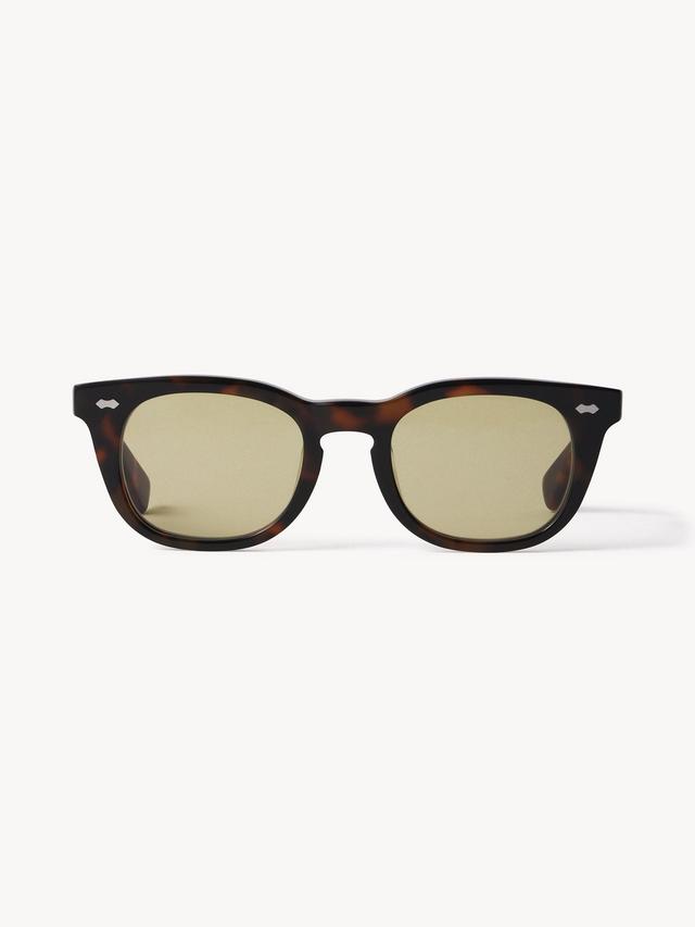 Tortoise / Amber Italian Acetate Caddy Sunglasses Product Image