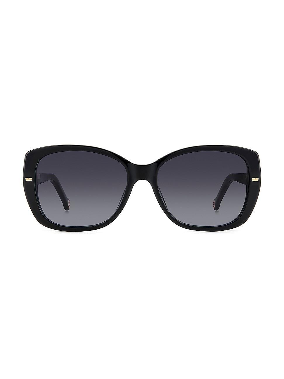 Two-Tone Acetate Rectangle Sunglasses Product Image