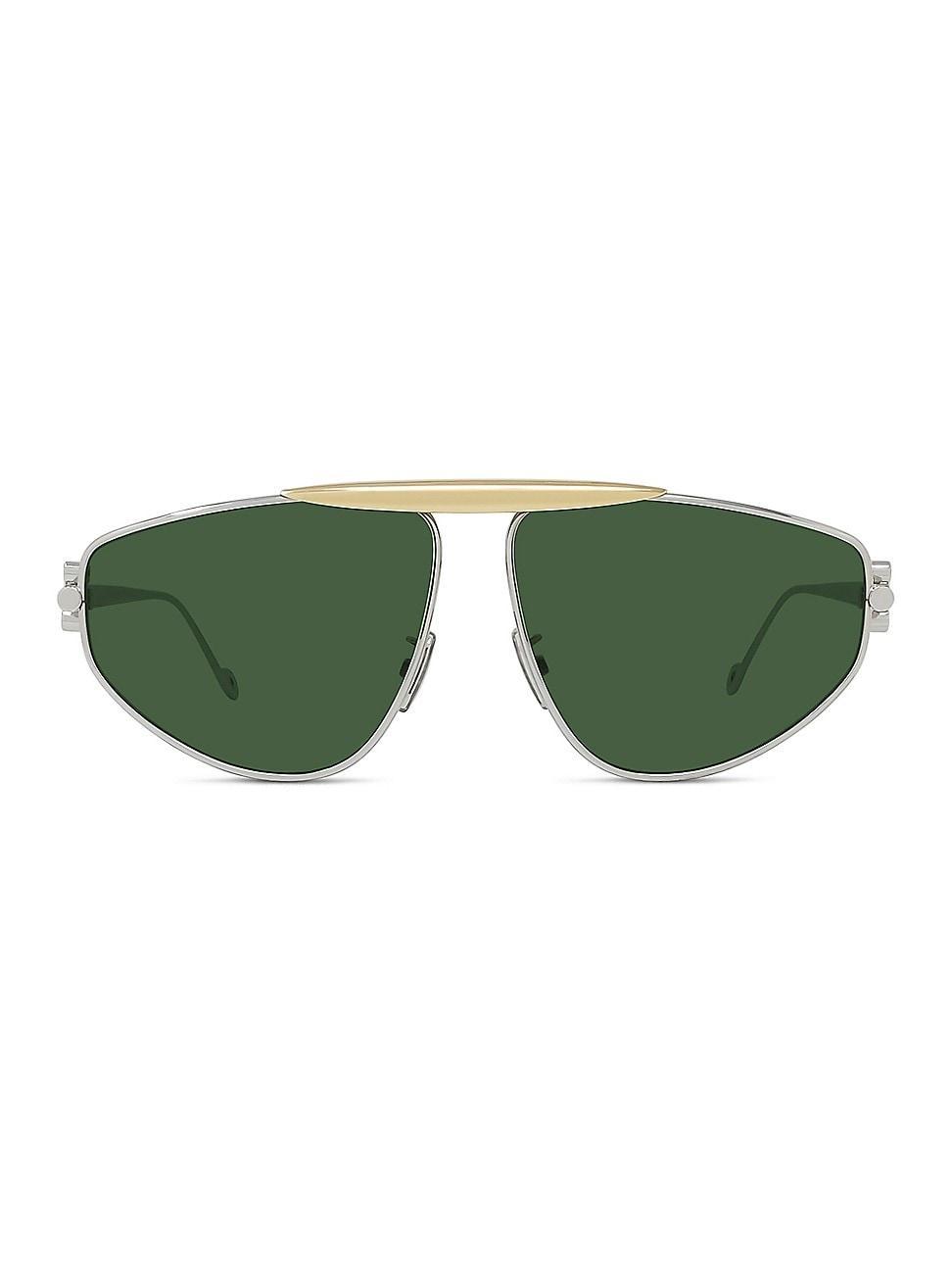 Mens Metal Anagram 61MM Pilot Sunglasses Product Image