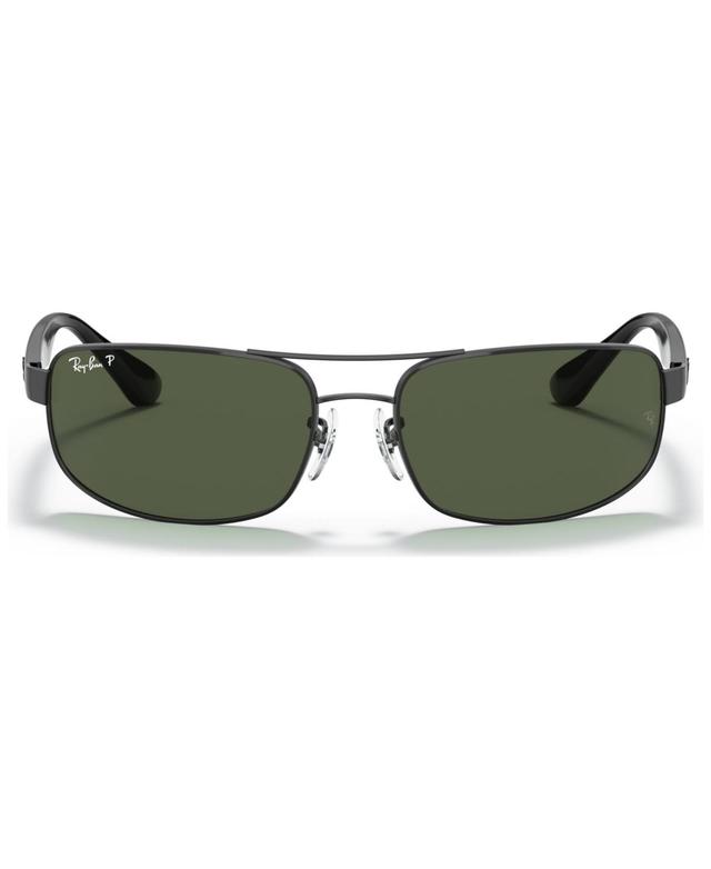 Ray-Ban Mens 0RB3445 61mm Rectangle Polarized Sunglasses Product Image