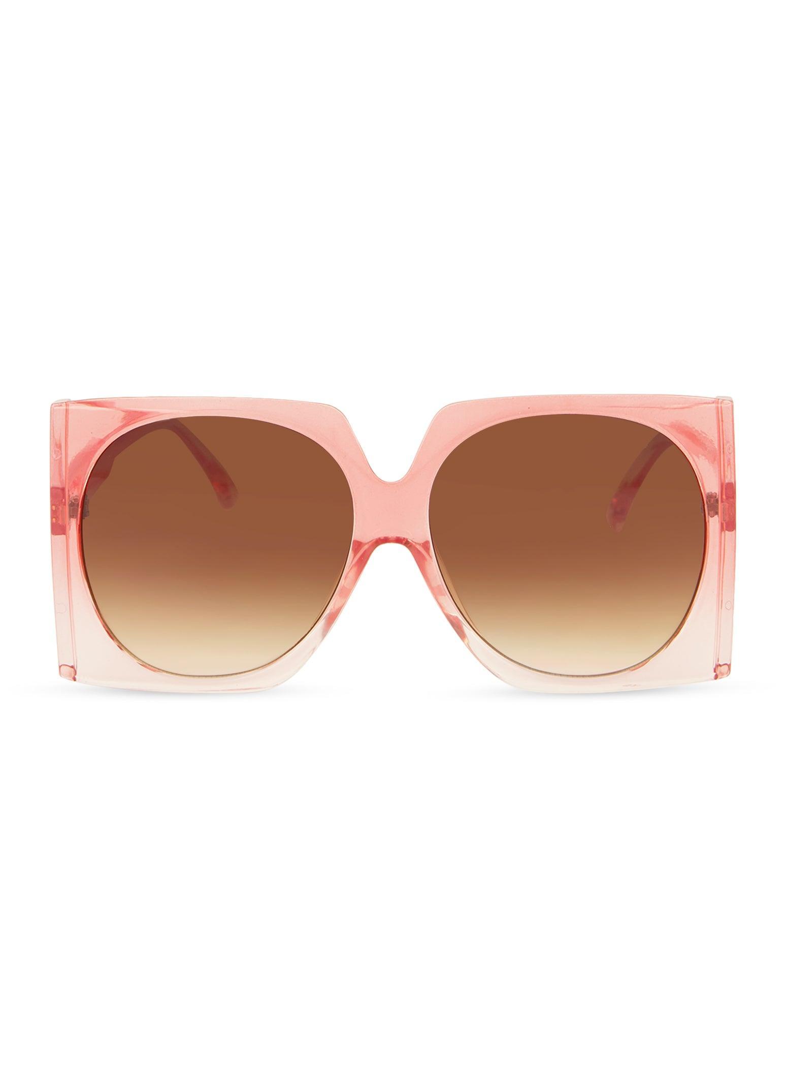 Ombre Clear Frame Oversized Square Sunglasses Female Product Image