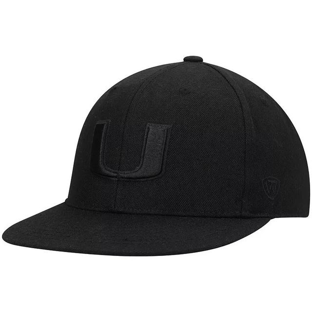 Mens Top of the World Miami Hurricanes Black Fitted Hat Product Image