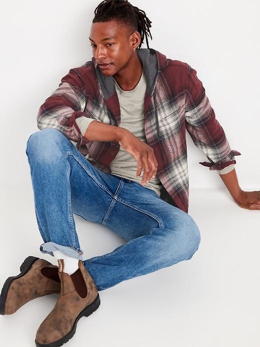 Hooded Flannel Shirt Product Image