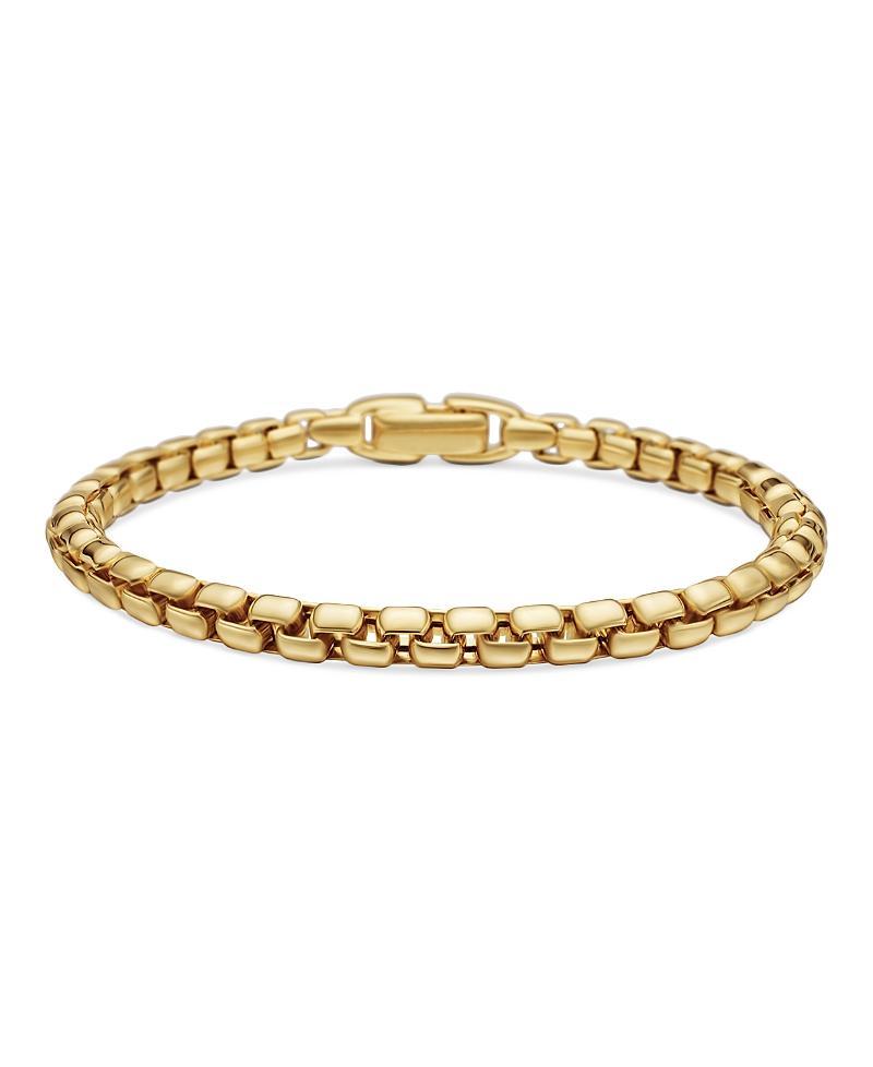 Mens Box Chain Bracelet in 18K Yellow Gold Product Image