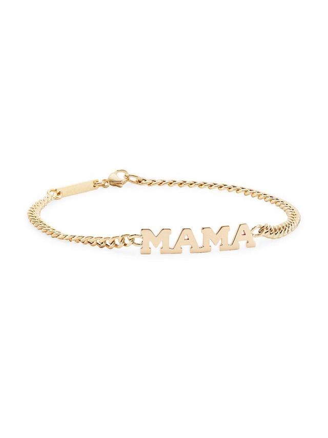 Womens 14K Yellow Gold Mama Nameplate Bracelet Product Image