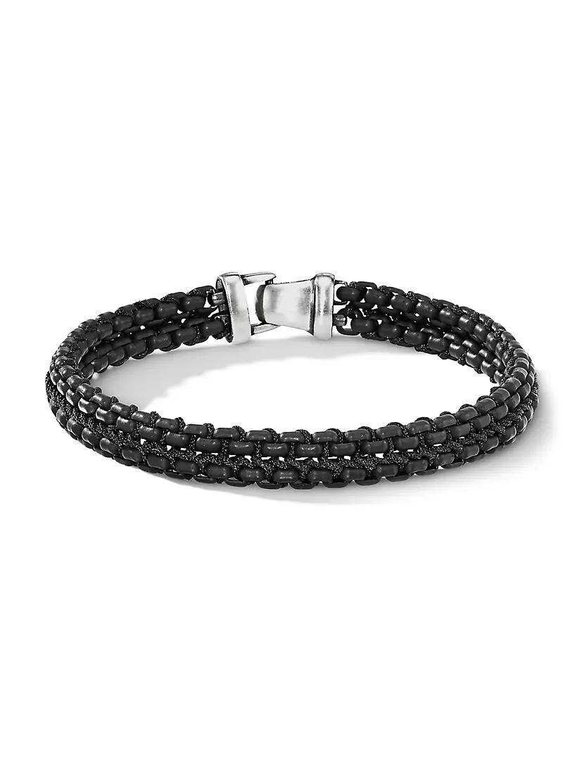 Woven Box Chain Bracelet in Sterling Silver Product Image