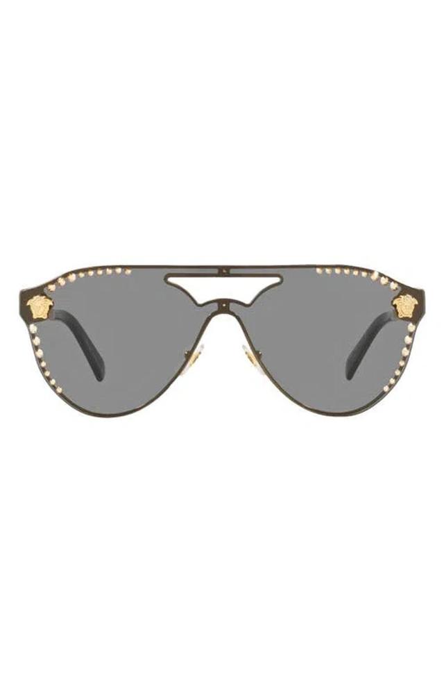 42mm Shield Sunglasses In Gold/dark Grey Product Image