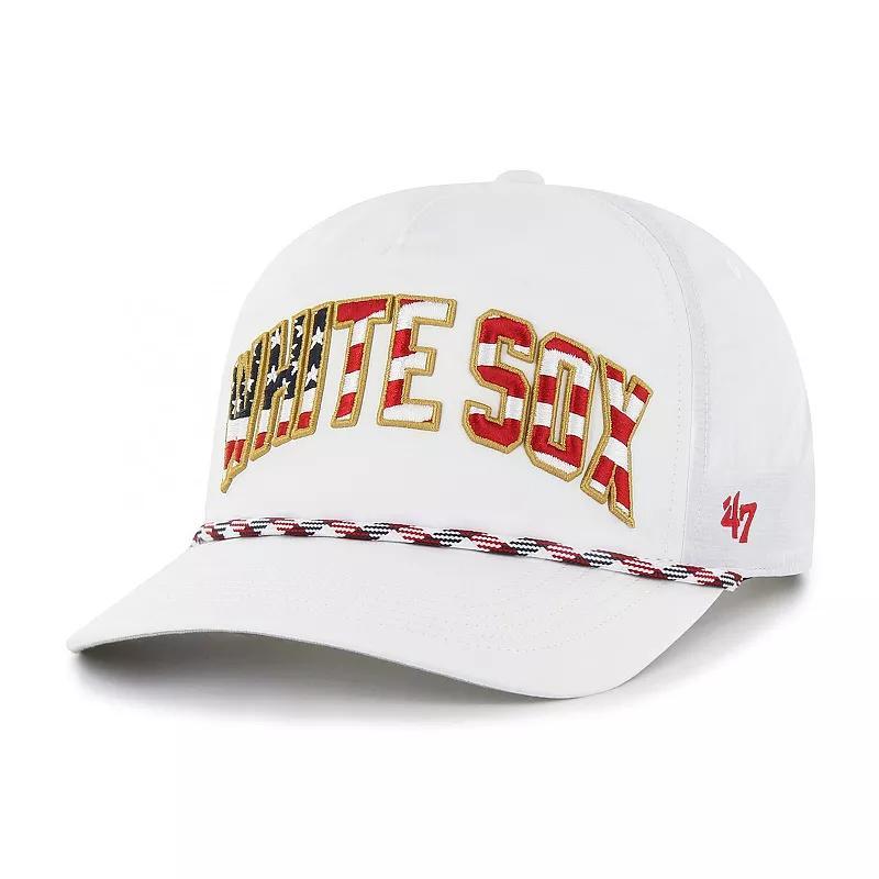 Mens 47 White Chicago White Sox Flag Flutter Hitch Snapback Hat Product Image