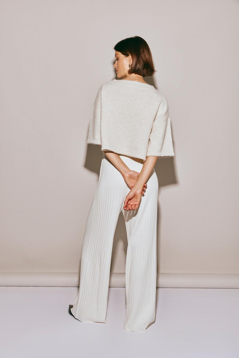 Jac Knit Pants White Product Image