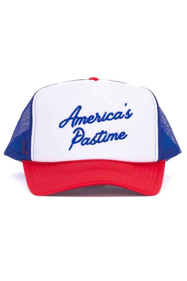 Americas Pastime Red/Blue/White Trucker Hat FINAL SALE Product Image