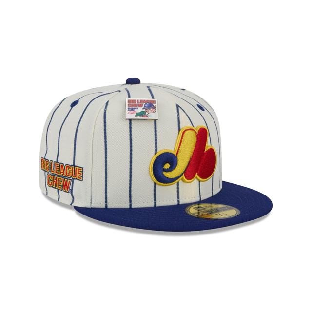 Big League Chew X Montreal Expos Pinstripe 59FIFTY Fitted Hat Male Product Image