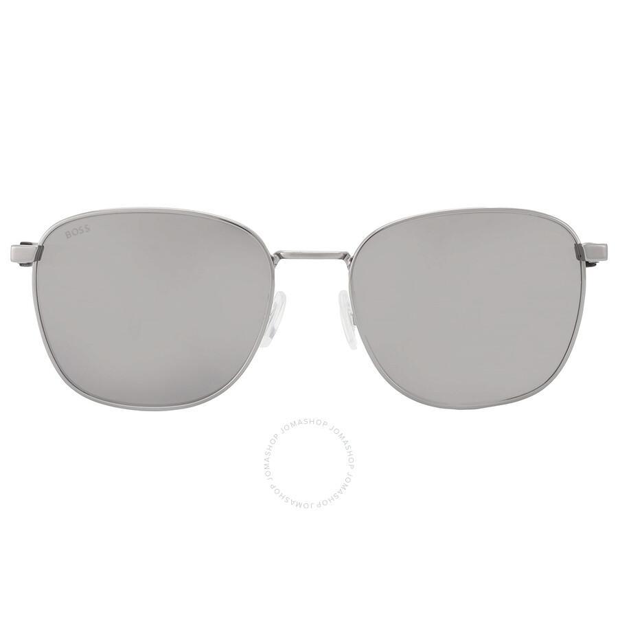 Silver Mirror Square Men's Sunglasses Boss 1407/f/sk 06lb/t4 58 In Grey / Ruthenium / Silver Product Image